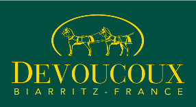 Logo Devoucoux jaune fond vert